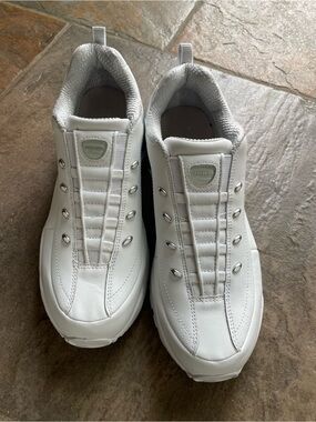 Skechers White Premium Slip-On Trainer